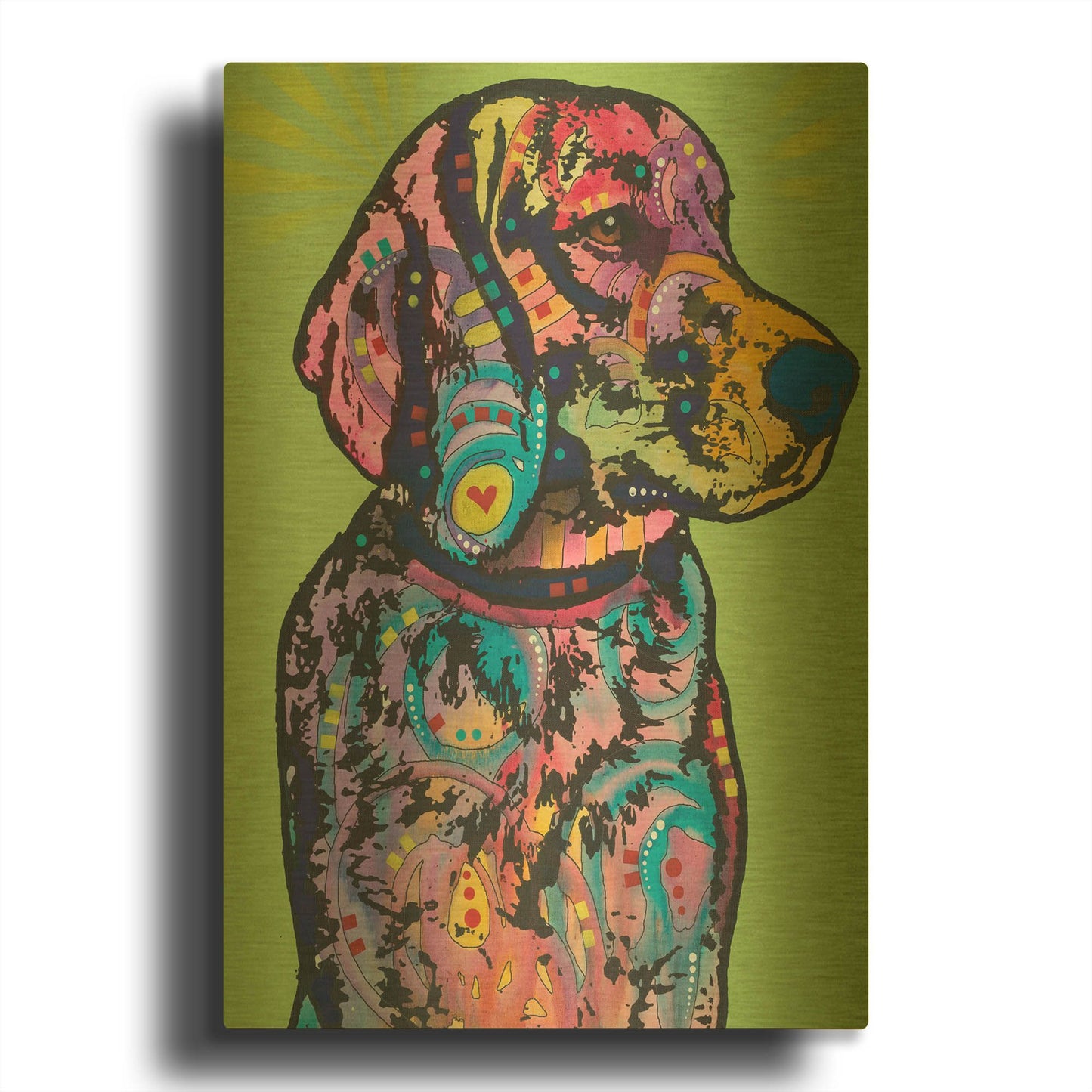 'Hank B 19' By Dean Russo Gold Metal Wall Art