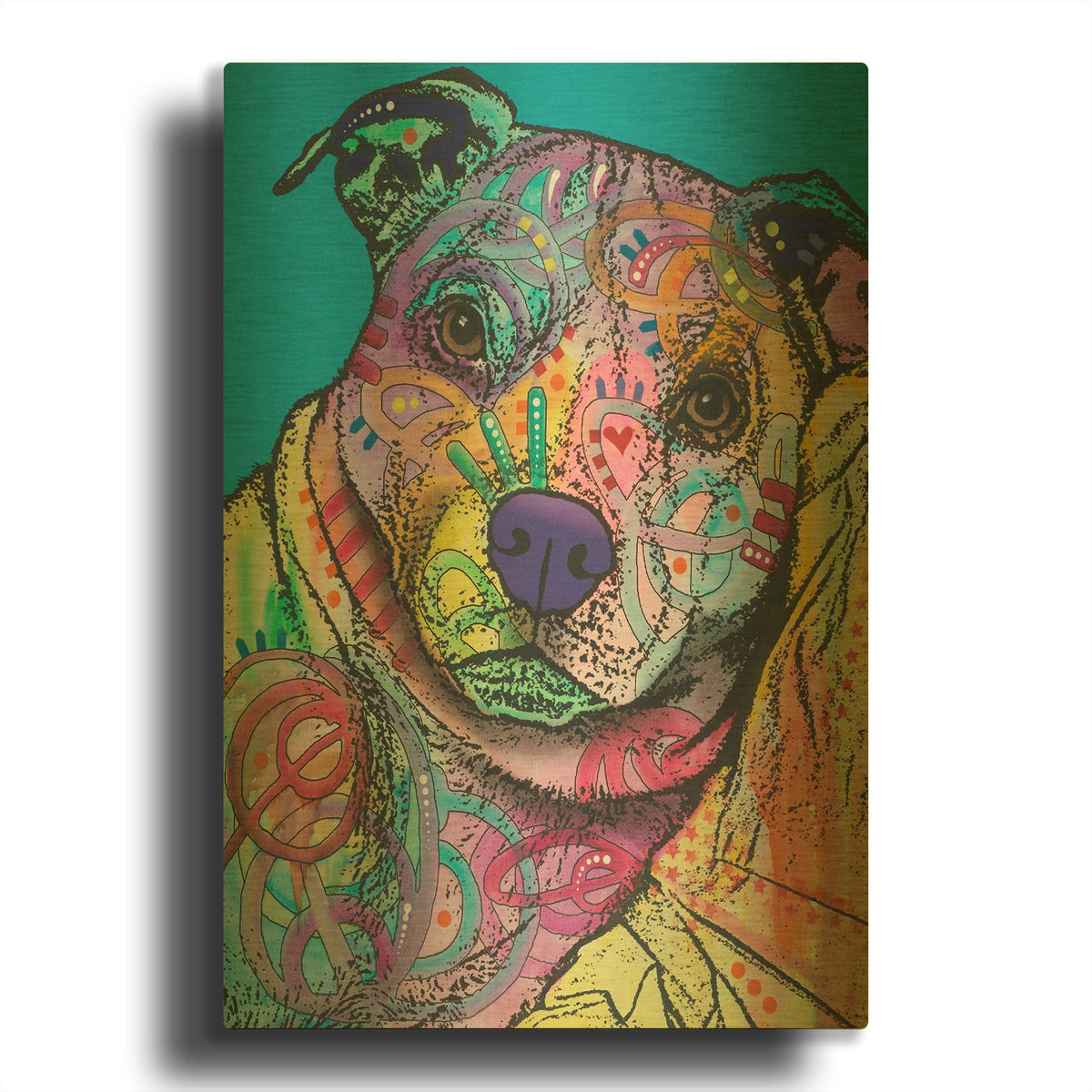 'Joe Willie 28' By Dean Russo Gold Metal Wall Art