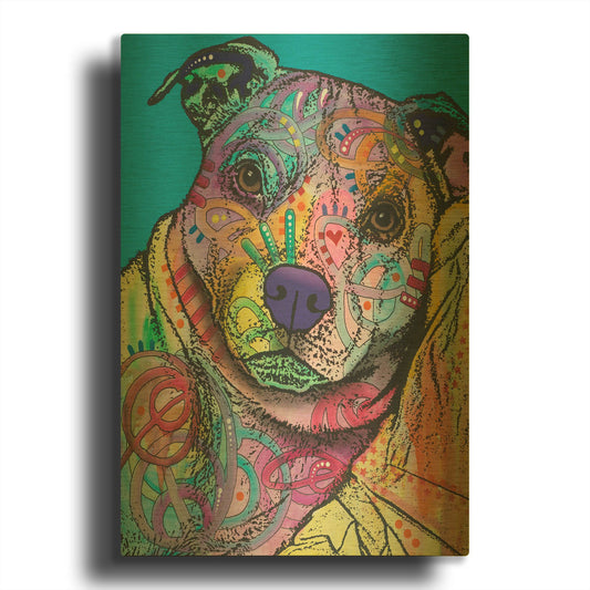 'Joe Willie 28' By Dean Russo Gold Metal Wall Art