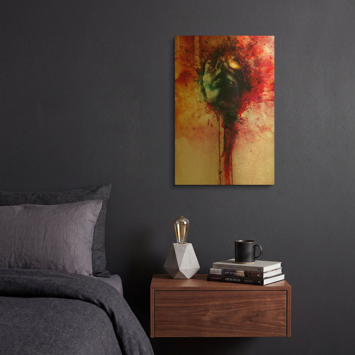 'W.O.U.N.D.S 2020' By Mario Sanchez Nevado Gold Metal Wall Art