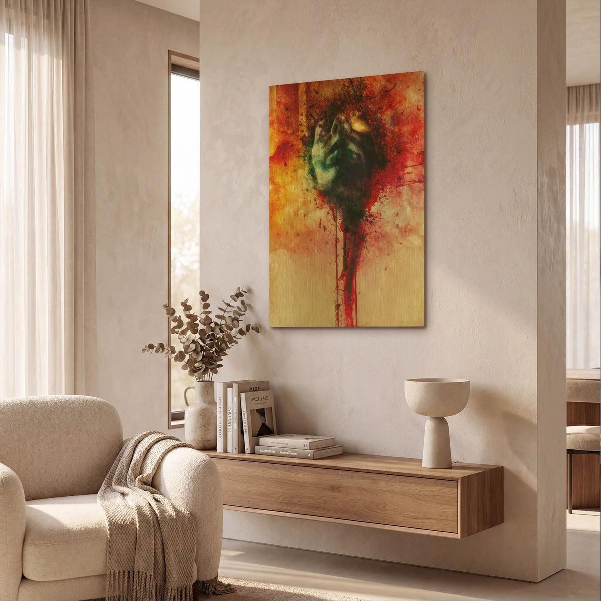'W.O.U.N.D.S 2020' By Mario Sanchez Nevado Gold Metal Wall Art