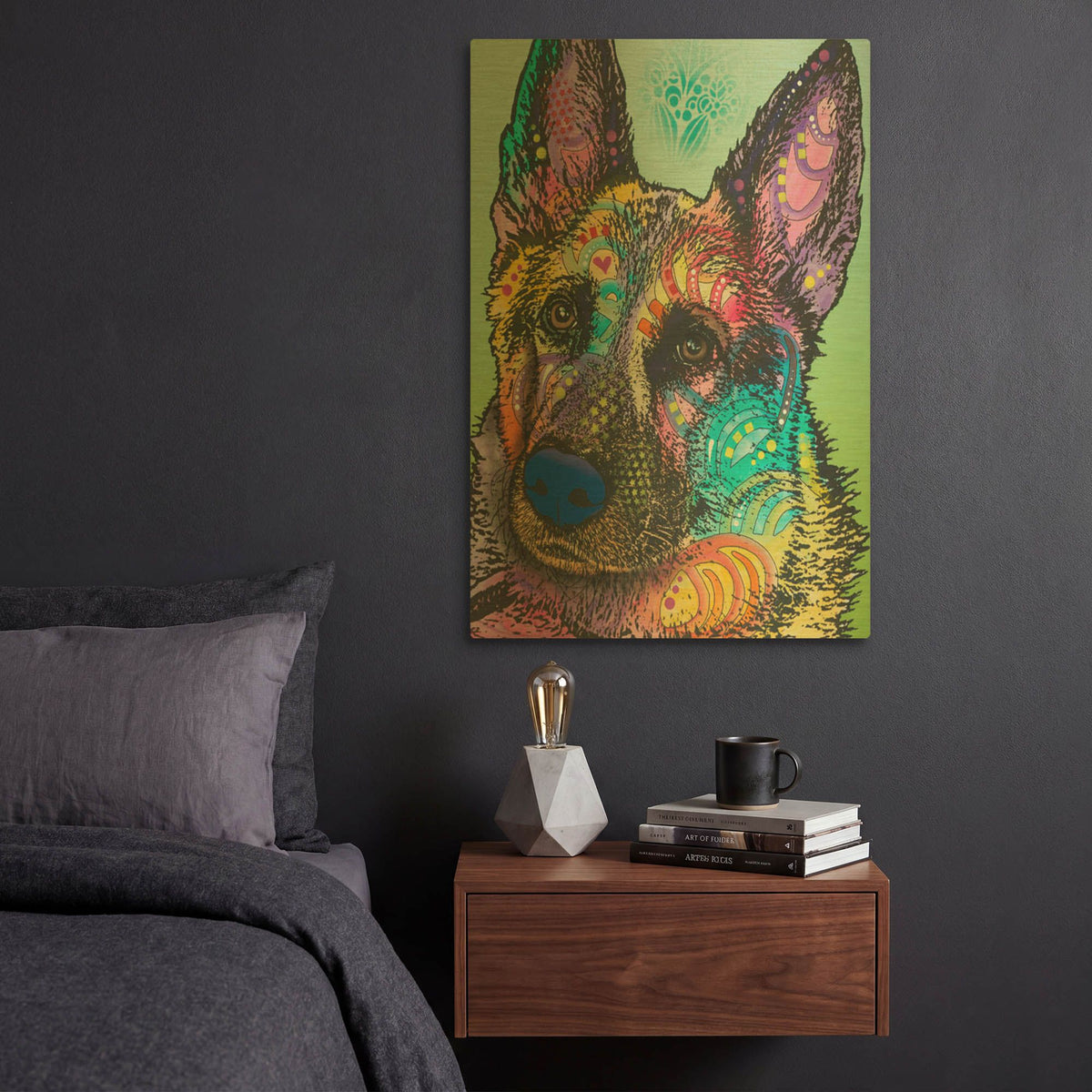 'Reza 20' By Dean Russo Gold Metal Wall Art