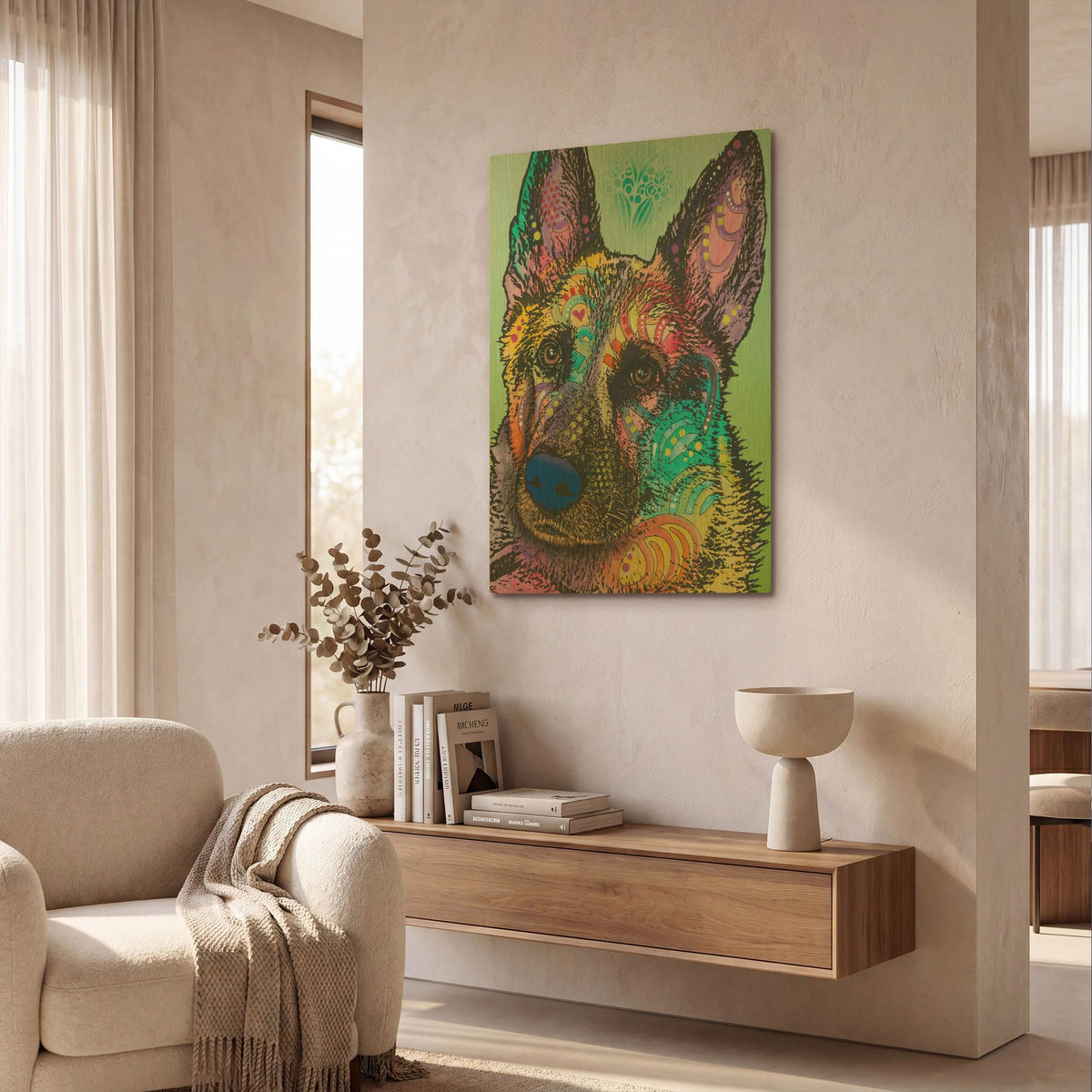 'Reza 20' By Dean Russo Gold Metal Wall Art