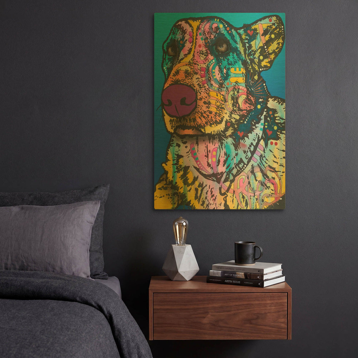 'Walter 12' By Dean Russo Gold Metal Wall Art