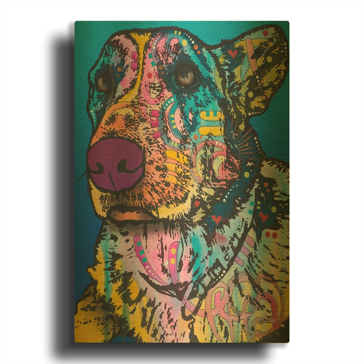 'Walter 12' By Dean Russo Gold Metal Wall Art