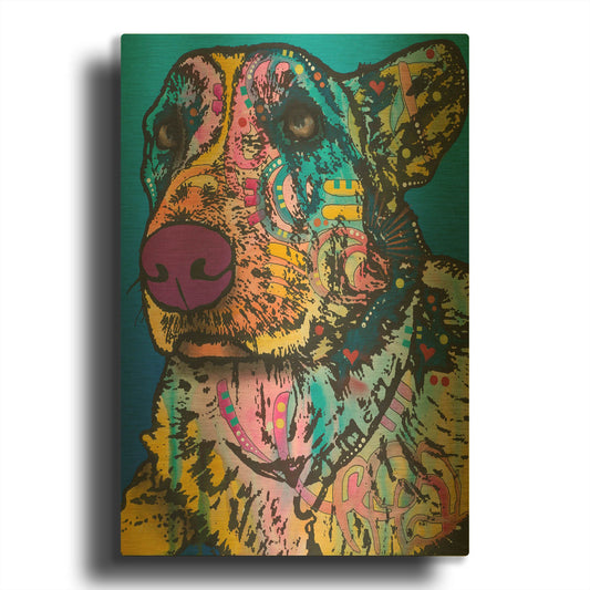 'Walter 12' By Dean Russo Gold Metal Wall Art