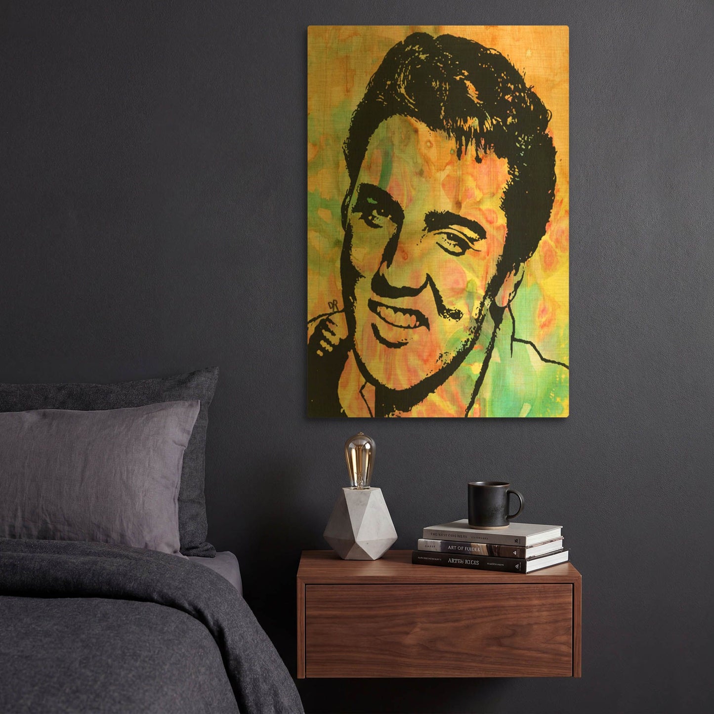 'Elvis 3' By Dean Russo Gold Metal Wall Art