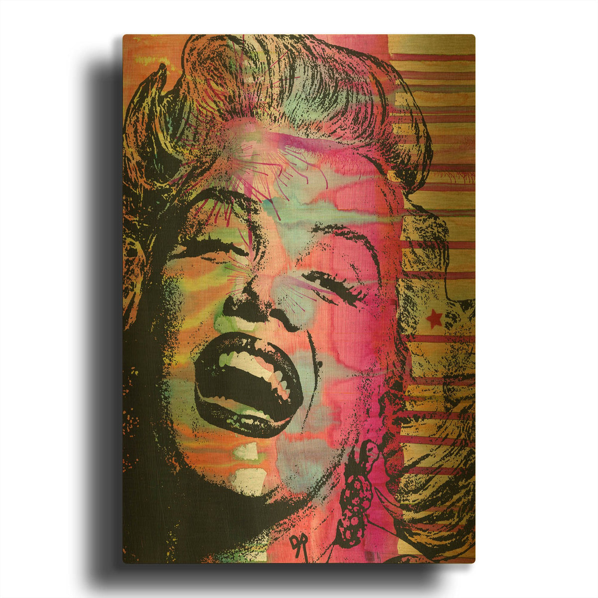 'Marilyn' By Dean Russo Gold Metal Wall Art