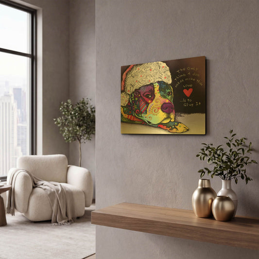 'Affection Christmas' By Dean Russo Gold Metal Wall Art