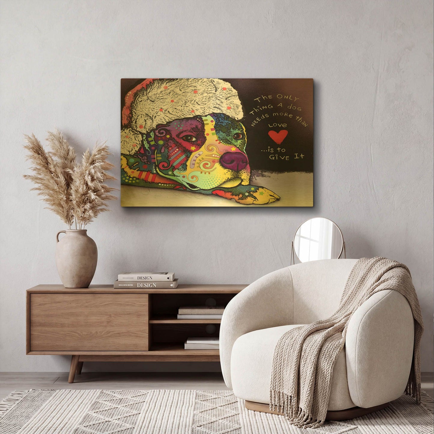 'Affection Christmas' By Dean Russo Gold Metal Wall Art