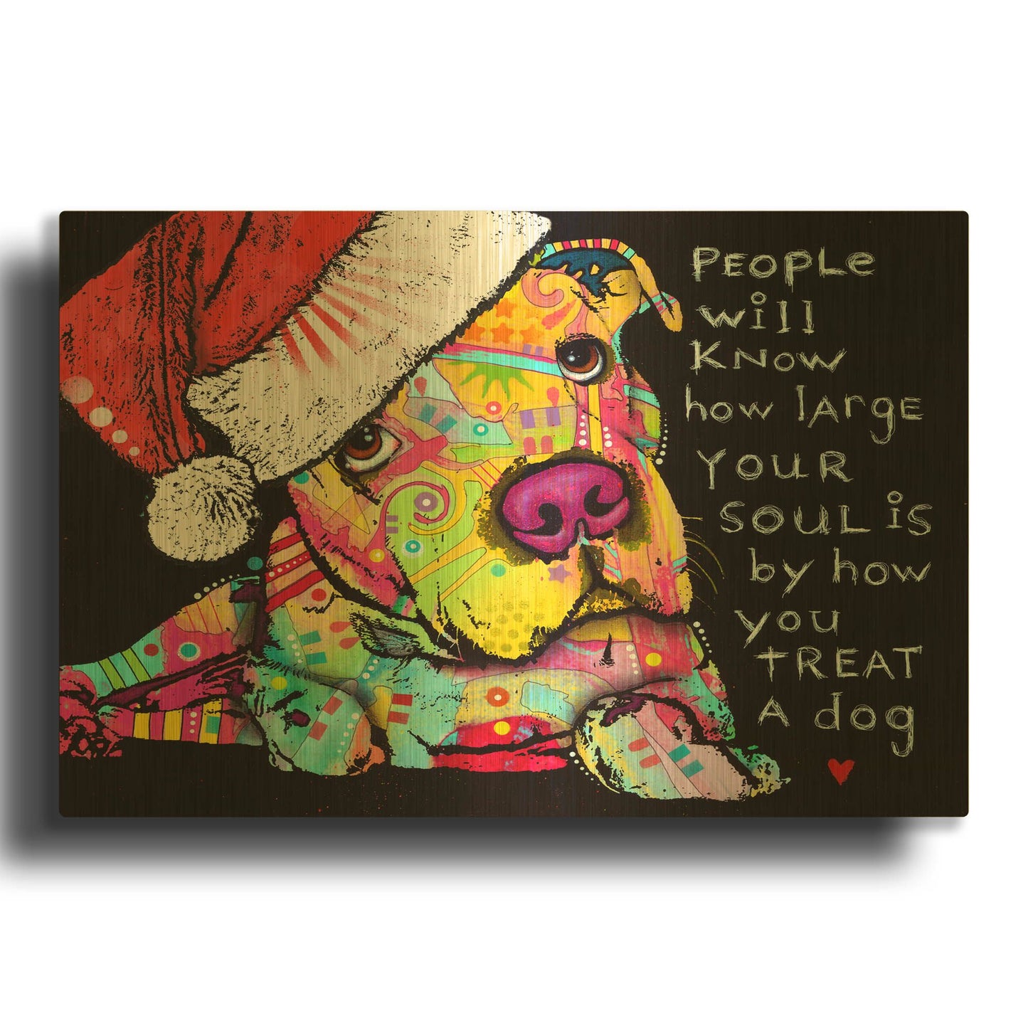 'Firu Christmas' By Dean Russo Gold Metal Wall Art
