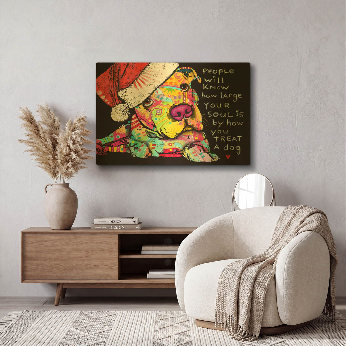 'Firu Christmas' By Dean Russo Gold Metal Wall Art