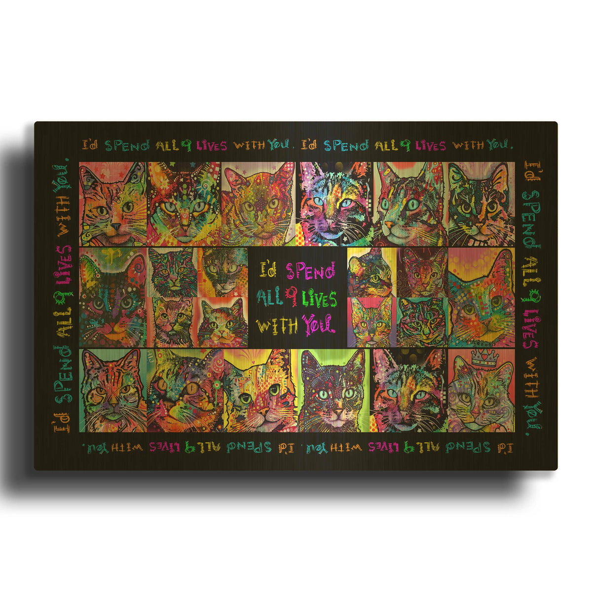 'Catamat 1' By Dean Russo Gold Metal Wall Art