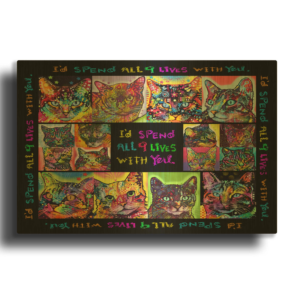 'Catamat 3' By Dean Russo Gold Metal Wall Art