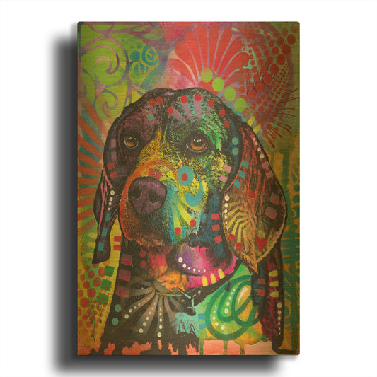 'Beagle Eagle' By Dean Russo Gold Metal Wall Art