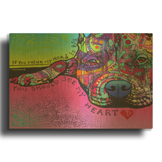 'You Should See My Heart' By Dean Russo Gold Metal Wall Art