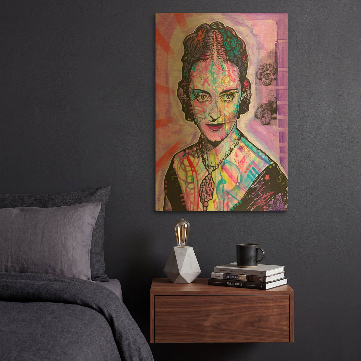 'Bette Davis' By Dean Russo Gold Metal Wall Art
