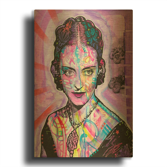 'Bette Davis' By Dean Russo Gold Metal Wall Art