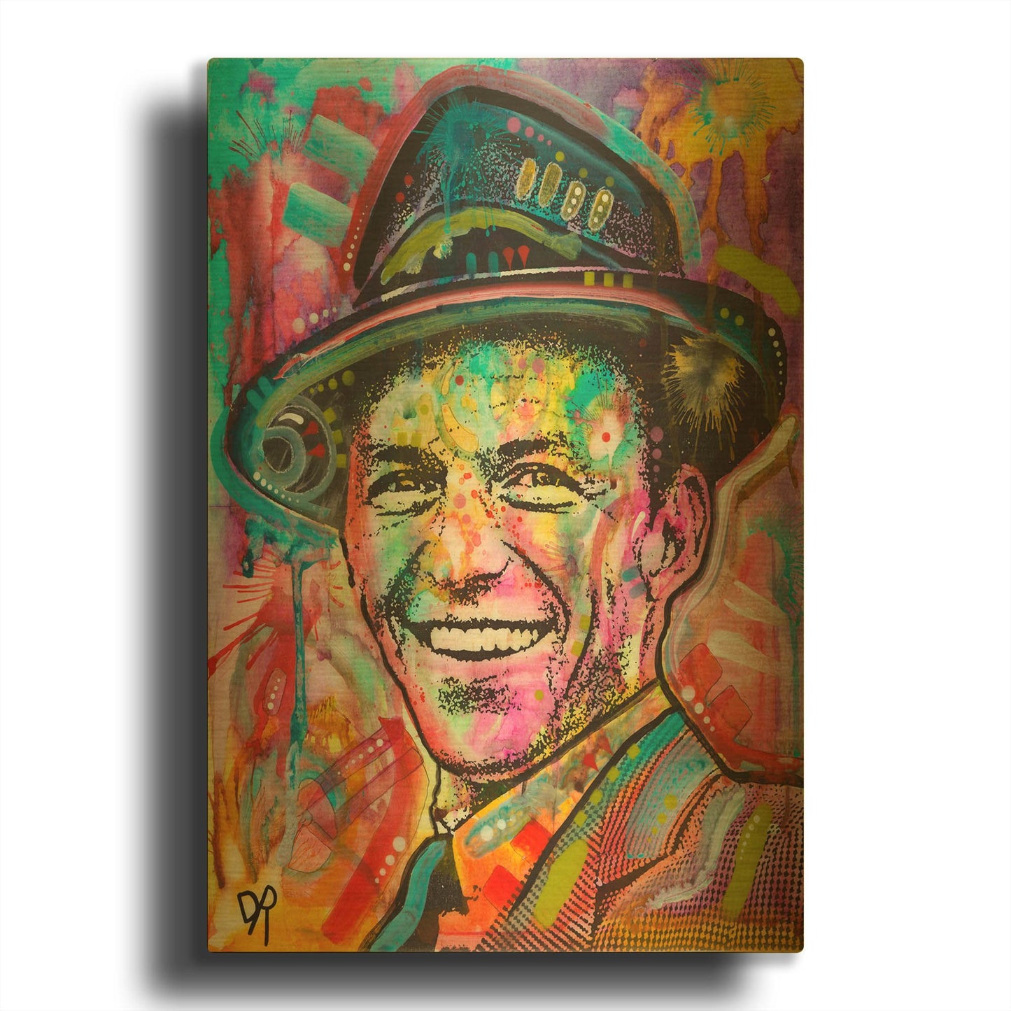'Frank Sinatra I' By Dean Russo Gold Metal Wall Art