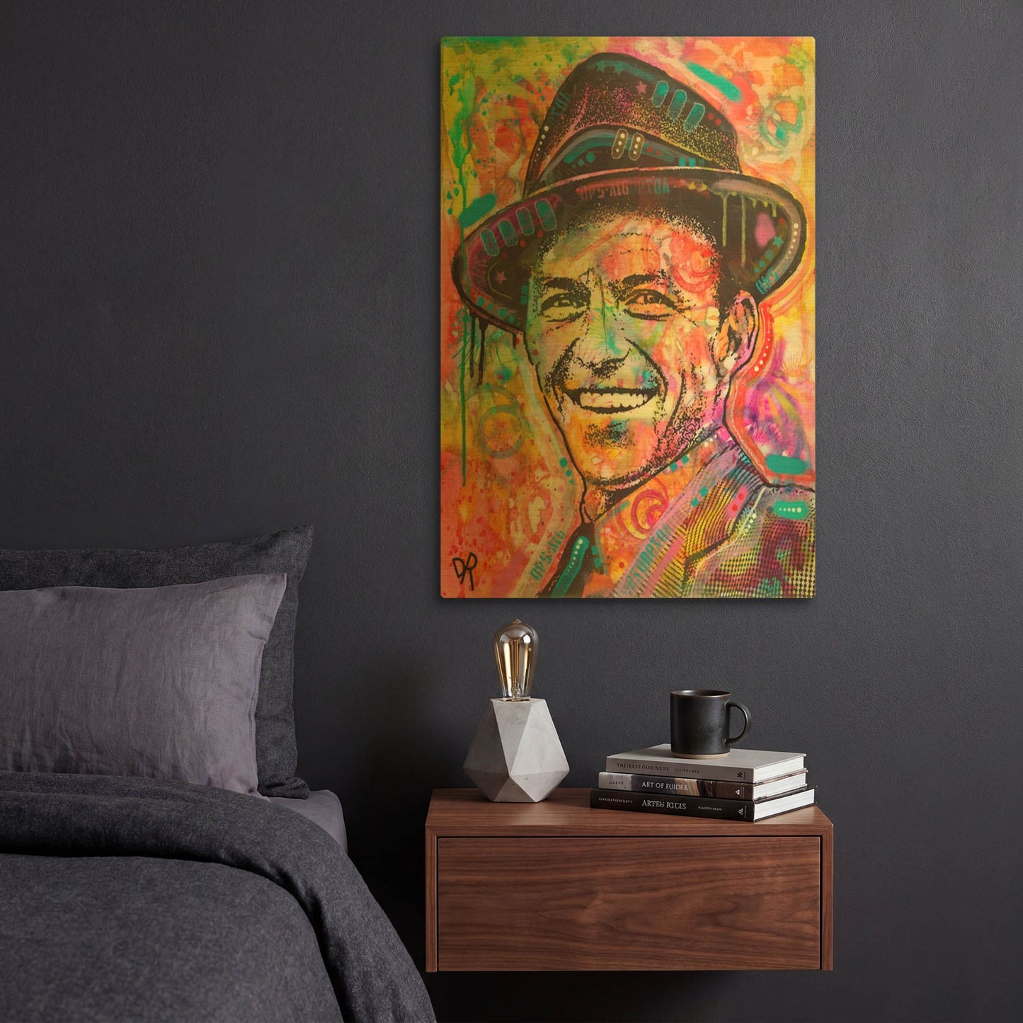 'Frank Sinatra II' By Dean Russo Gold Metal Wall Art