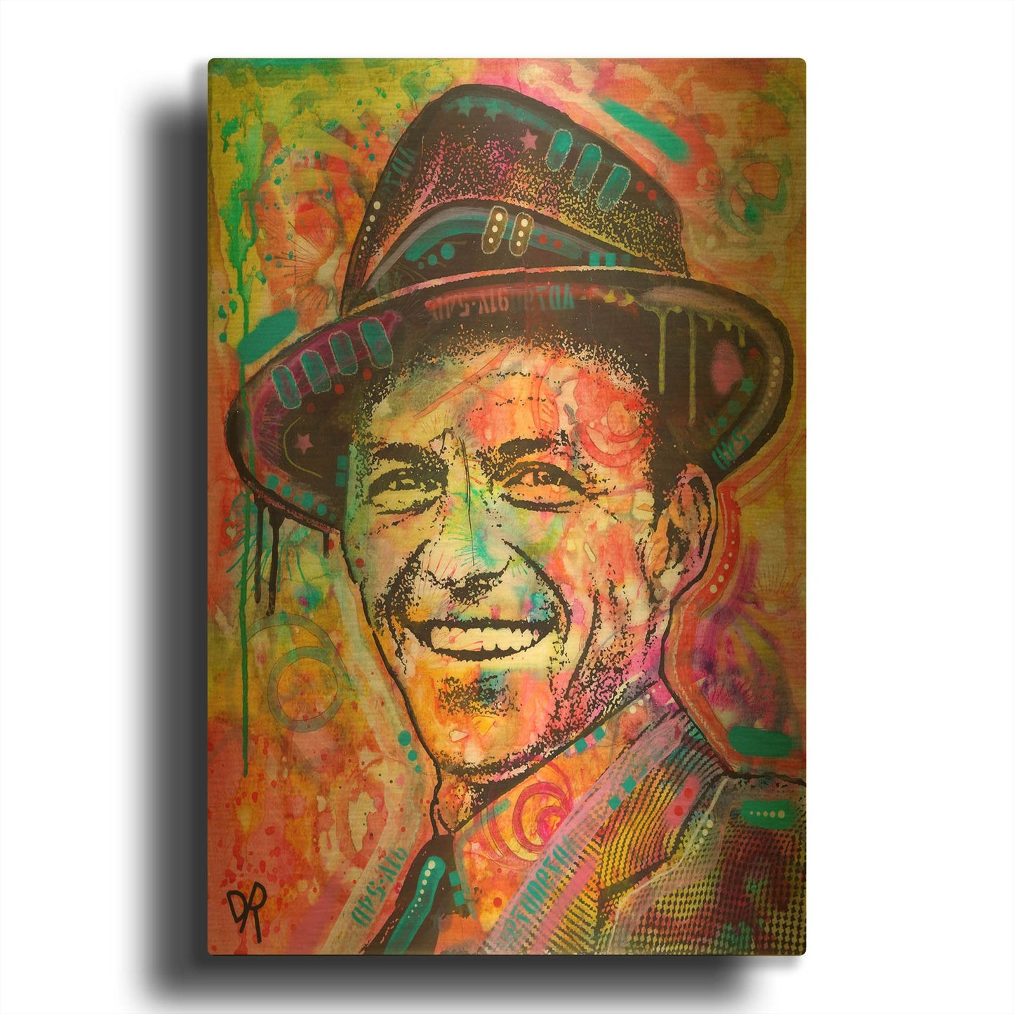 'Frank Sinatra II' By Dean Russo Gold Metal Wall Art