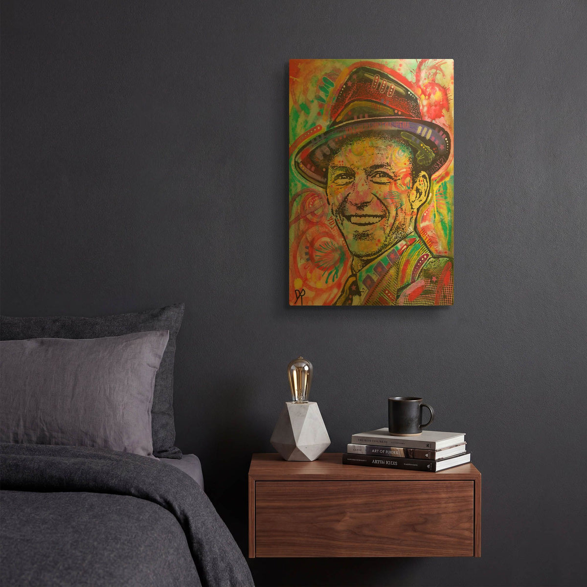 'Frank Sinatra III' By Dean Russo Gold Metal Wall Art