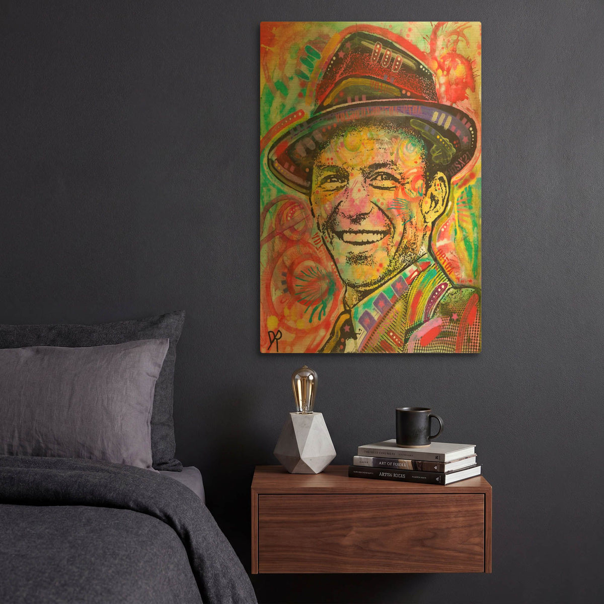 'Frank Sinatra III' By Dean Russo Gold Metal Wall Art