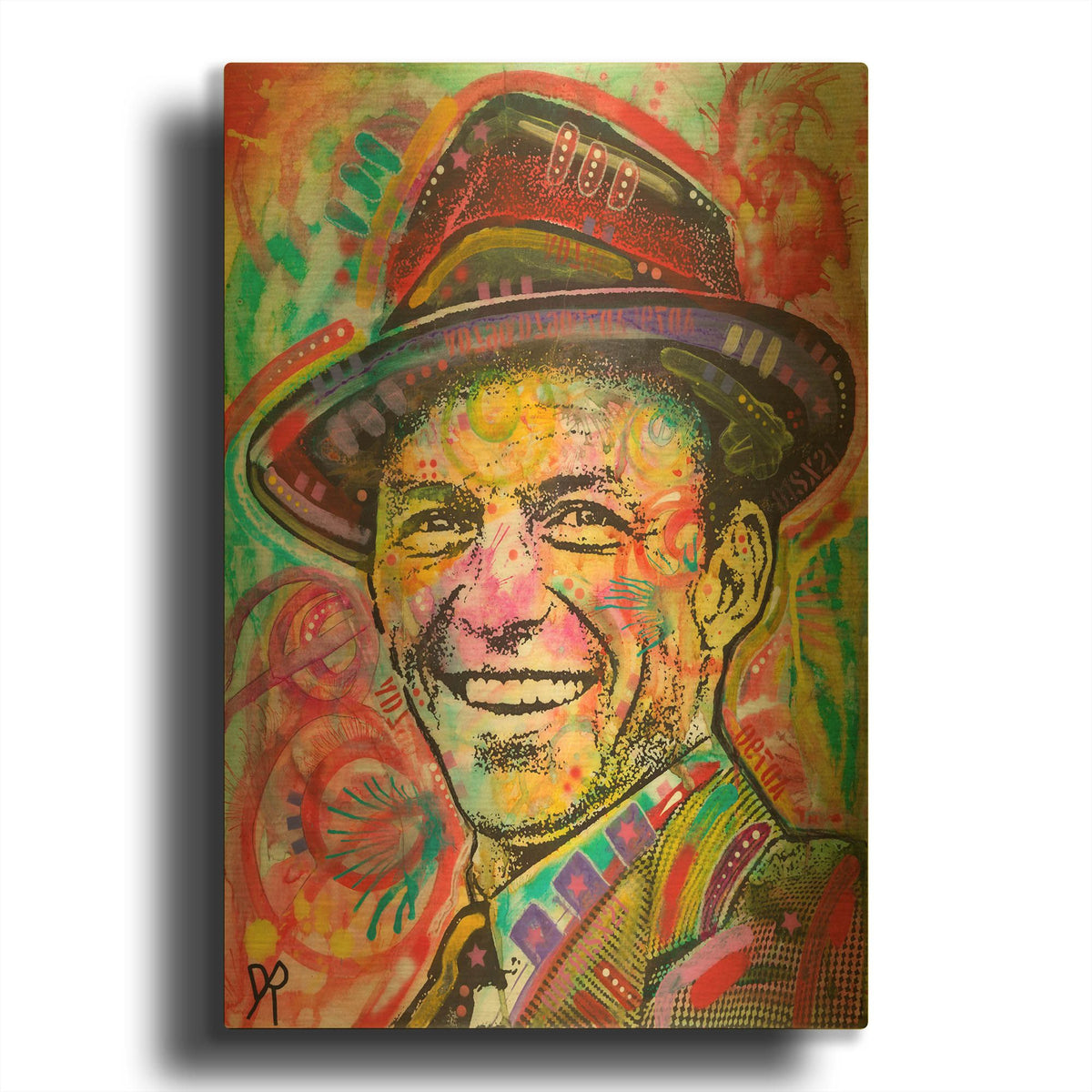 'Frank Sinatra III' By Dean Russo Gold Metal Wall Art