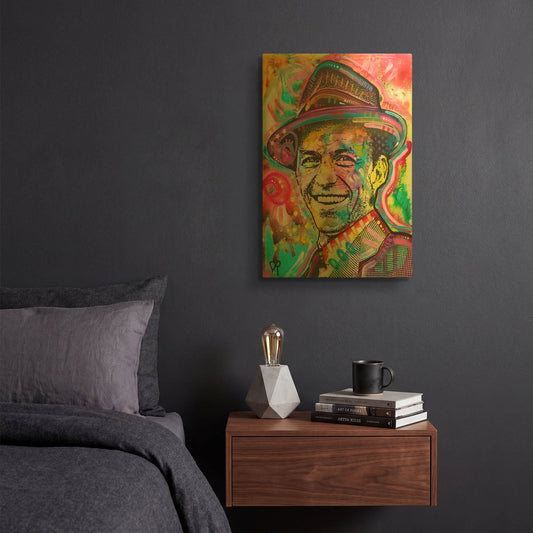 'Frank Sinatra IV' By Dean Russo Gold Metal Wall Art