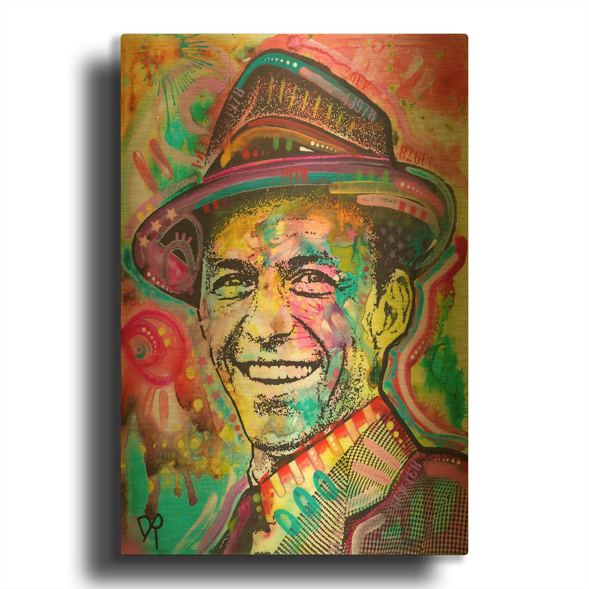 'Frank Sinatra IV' By Dean Russo Gold Metal Wall Art