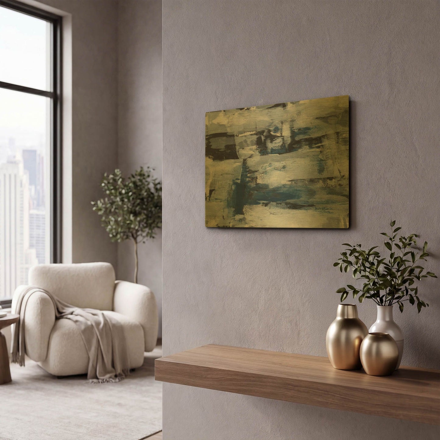 'Midnight Ice' By LUXE Gold Metal Wall Art