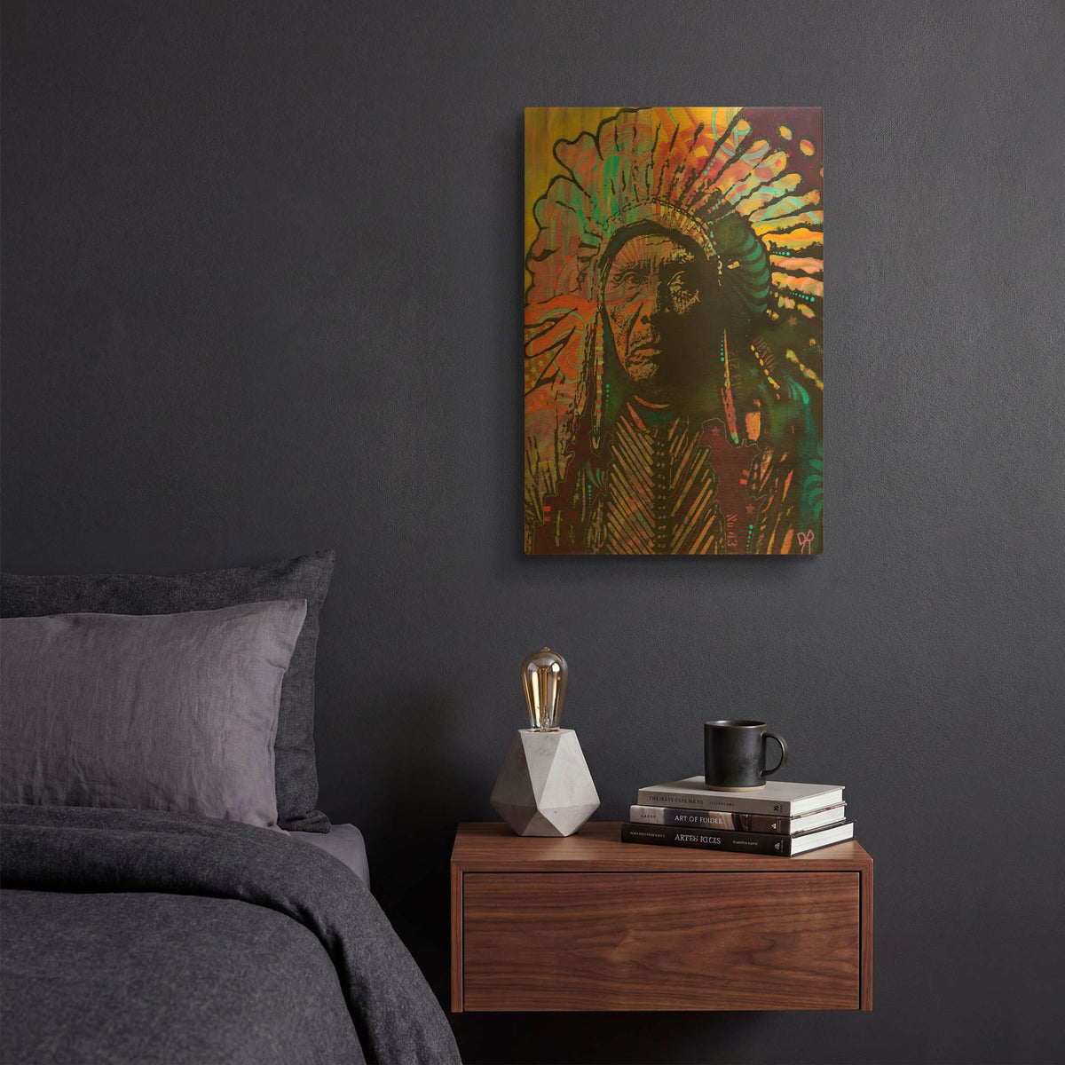 'Native American Iv' By Dean Russo Gold Metal Wall Art