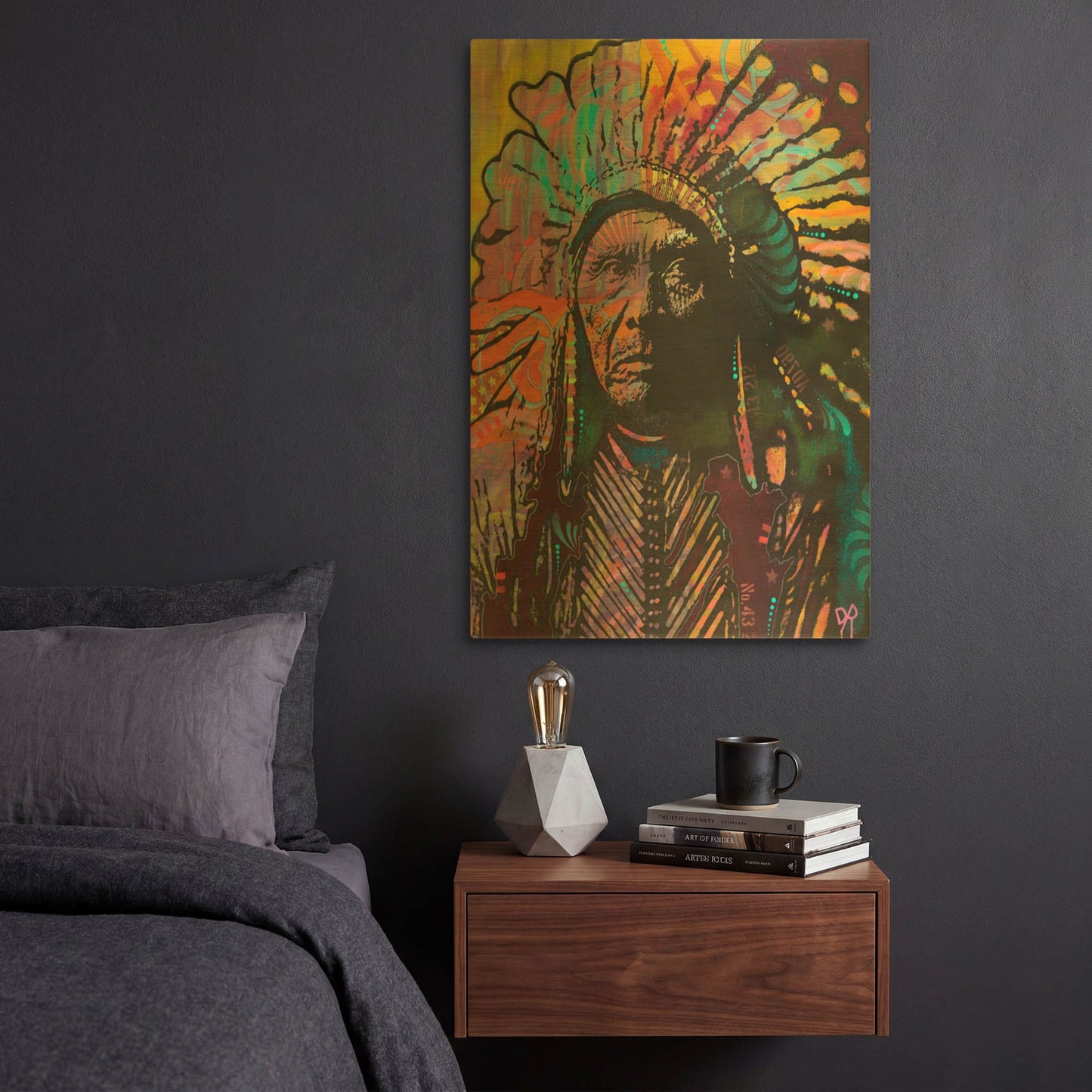 'Native American Iv' By Dean Russo Gold Metal Wall Art