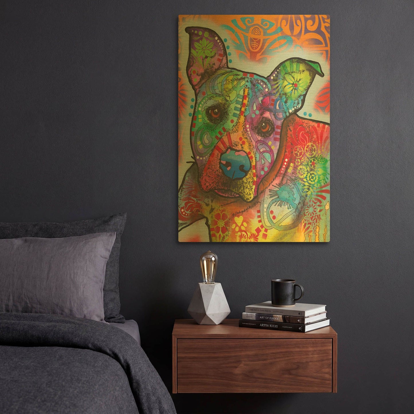 'Maka' By Dean Russo Gold Metal Wall Art