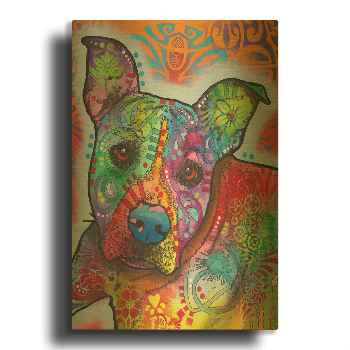 'Maka' By Dean Russo Gold Metal Wall Art