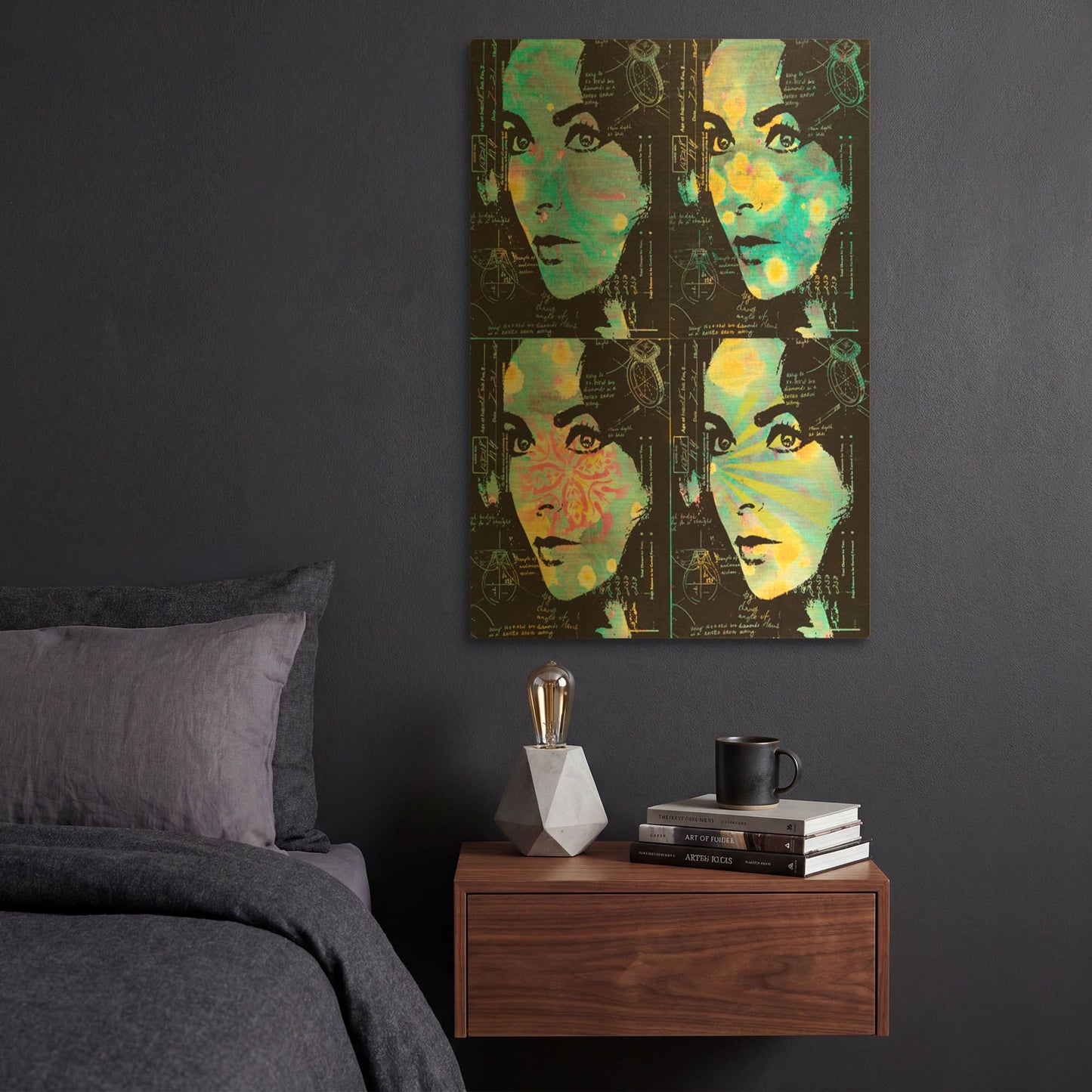 'Elizabeths Ring' By Dean Russo Gold Metal Wall Art