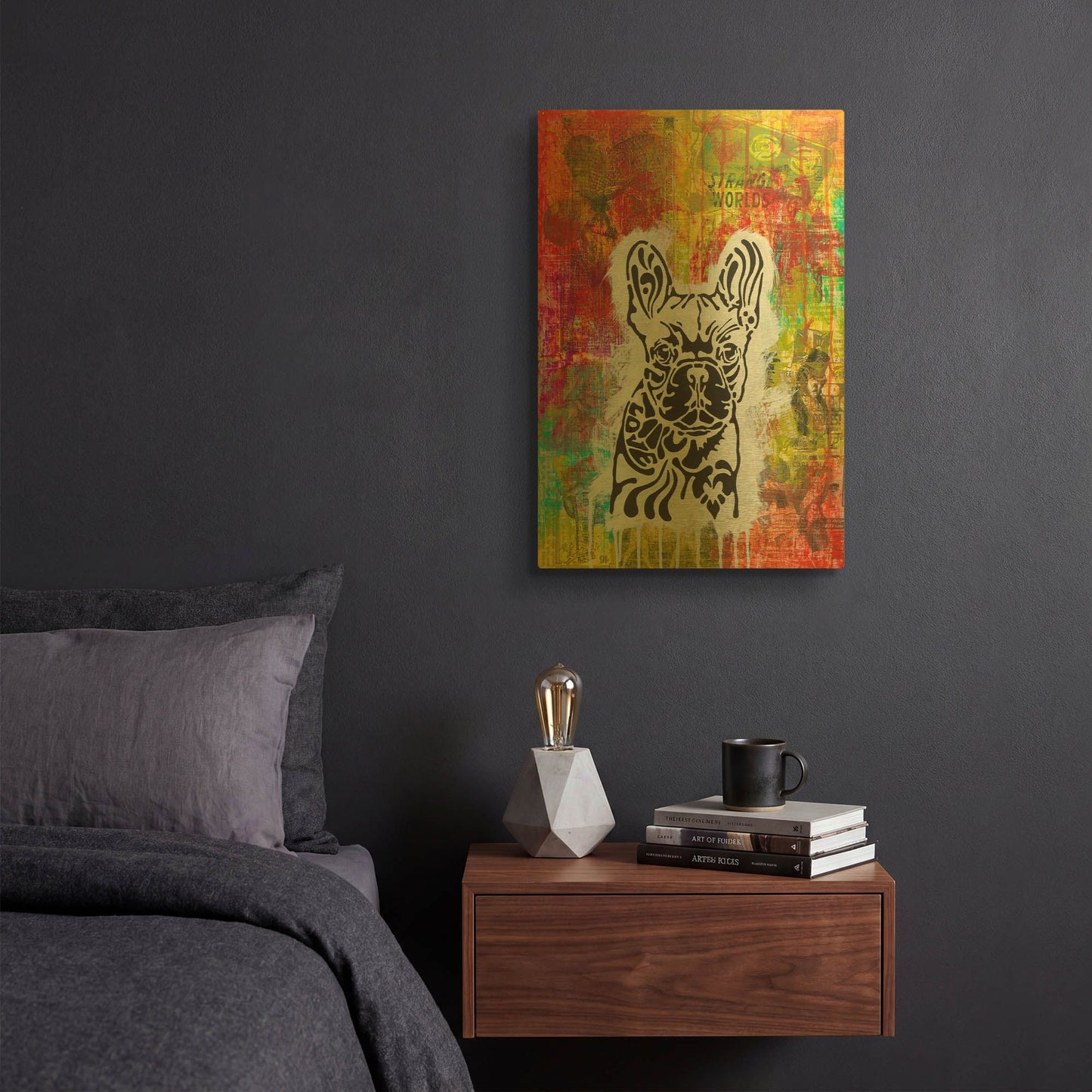 'Love In A Strange World' By Dean Russo Gold Metal Wall Art