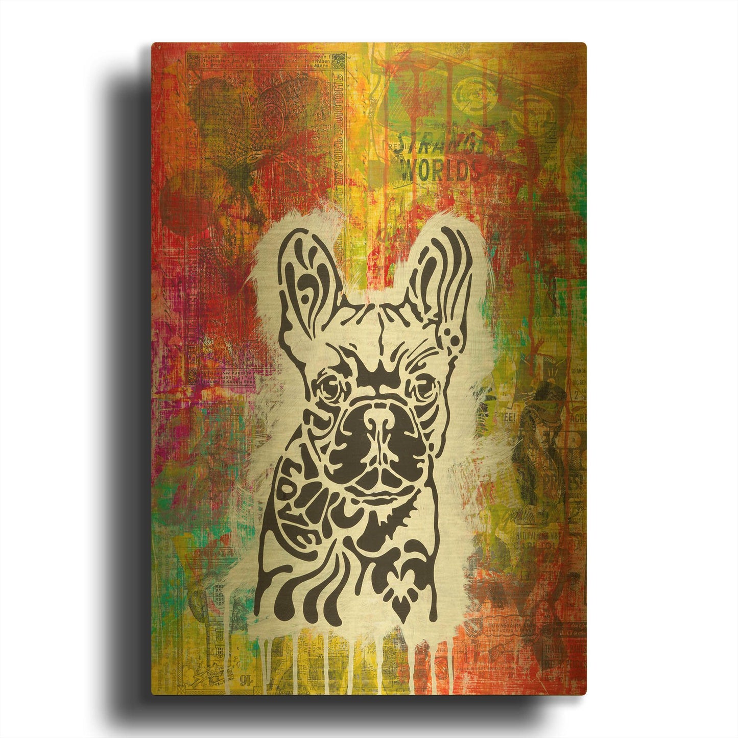'Love In A Strange World' By Dean Russo Gold Metal Wall Art