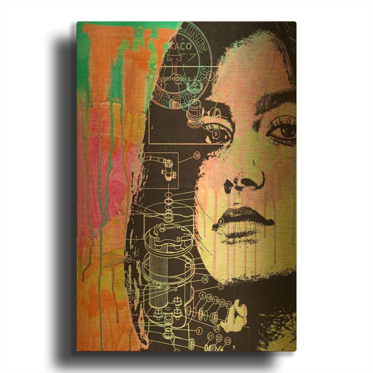 'The Look' By Dean Russo Gold Metal Wall Art