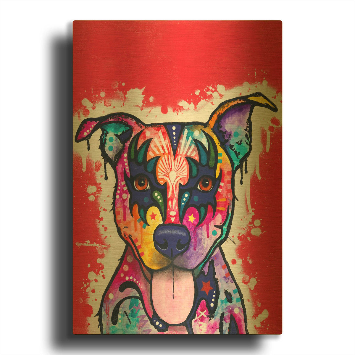 'Kiss Dog' By Dean Russo Gold Metal Wall Art