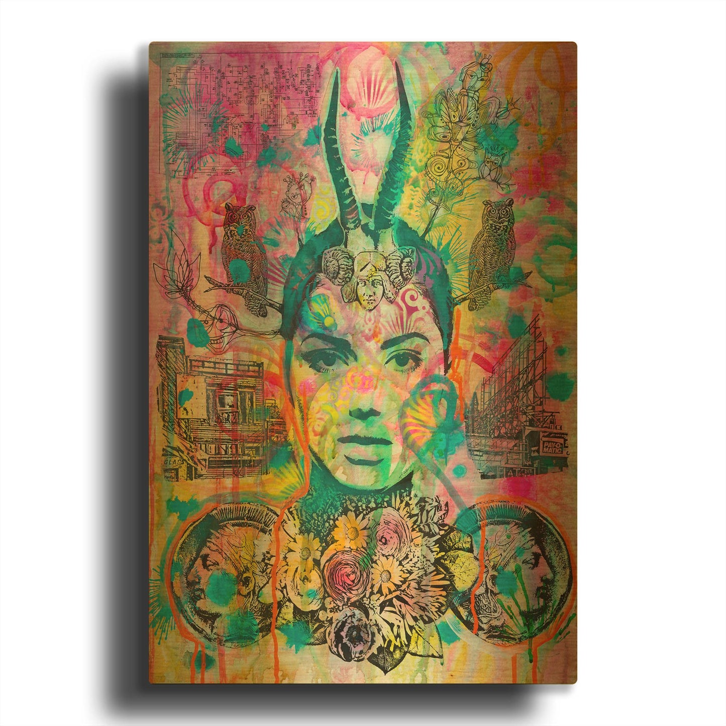 'Ancient Intensity' By Dean Russo Gold Metal Wall Art