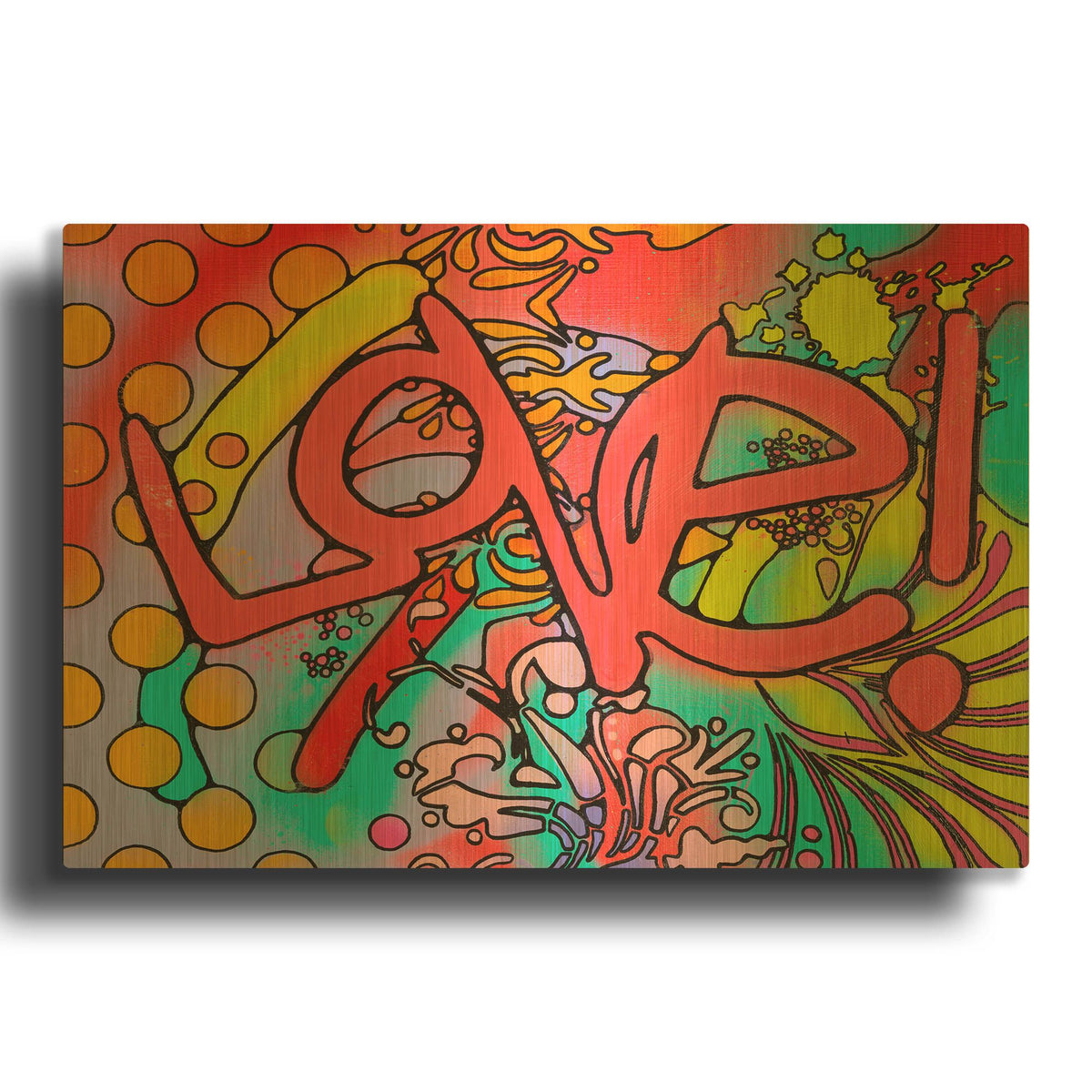 'Love II' By Dean Russo Gold Metal Wall Art