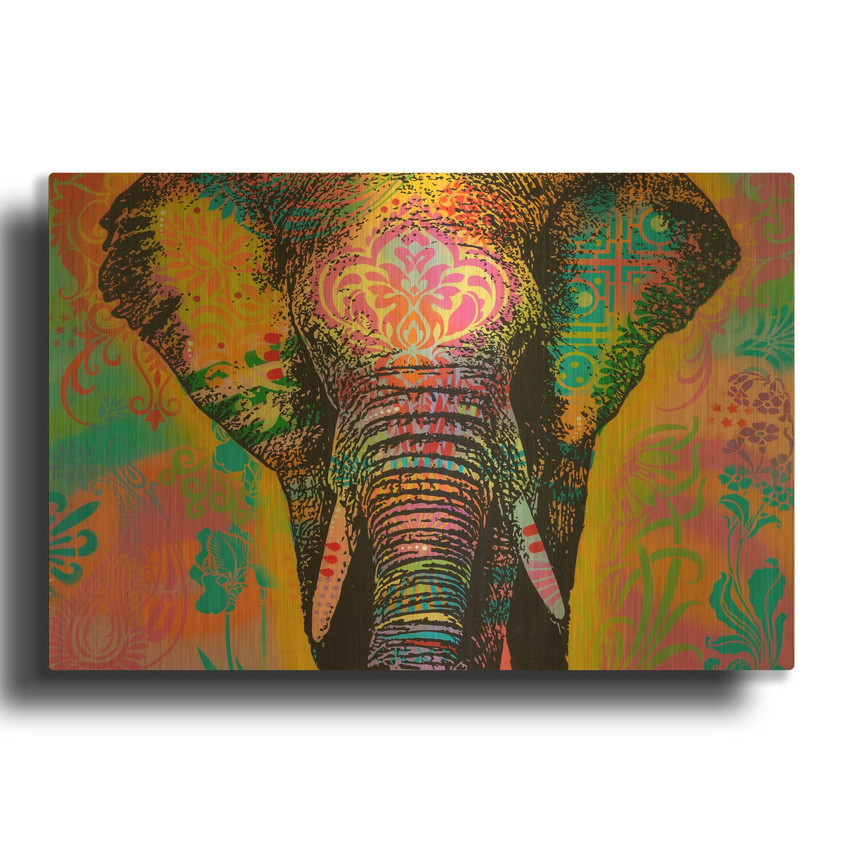 'Eleph' By Dean Russo Gold Metal Wall Art