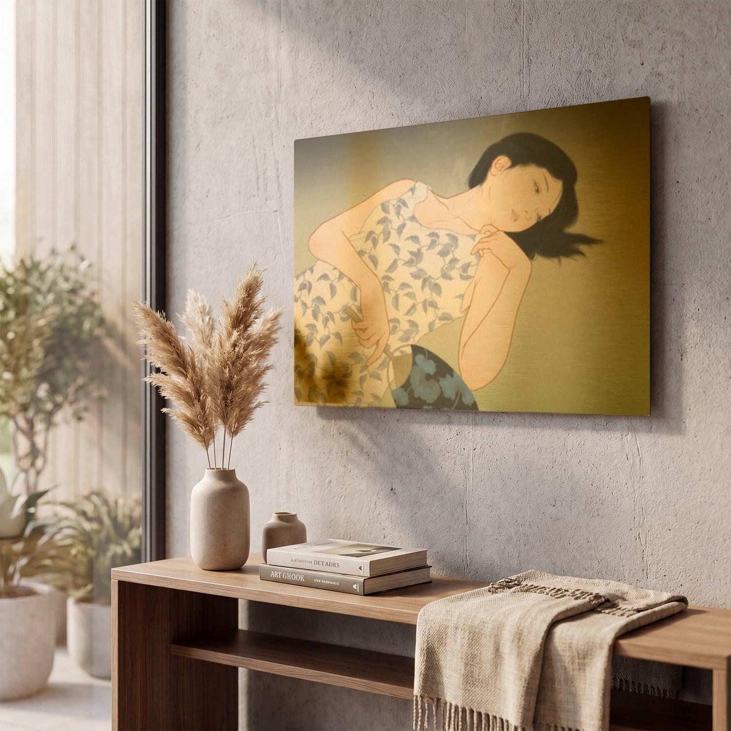 'Evening Cicada' By Sai Tamiya Gold Metal Wall Art