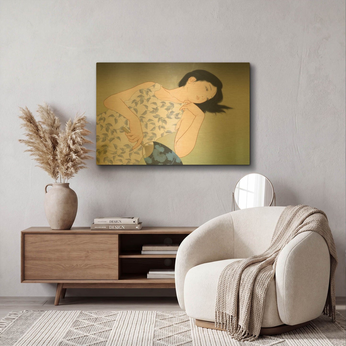 'Evening Cicada' By Sai Tamiya Gold Metal Wall Art