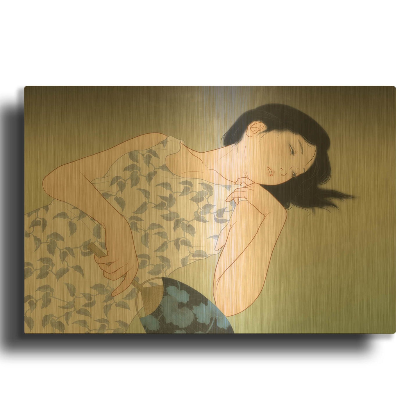 'Evening Cicada' By Sai Tamiya Gold Metal Wall Art