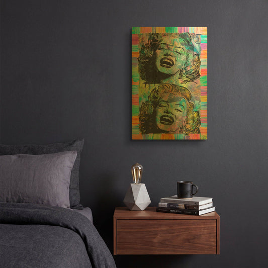 'Two Marilyns' By Dean Russo Gold Metal Wall Art