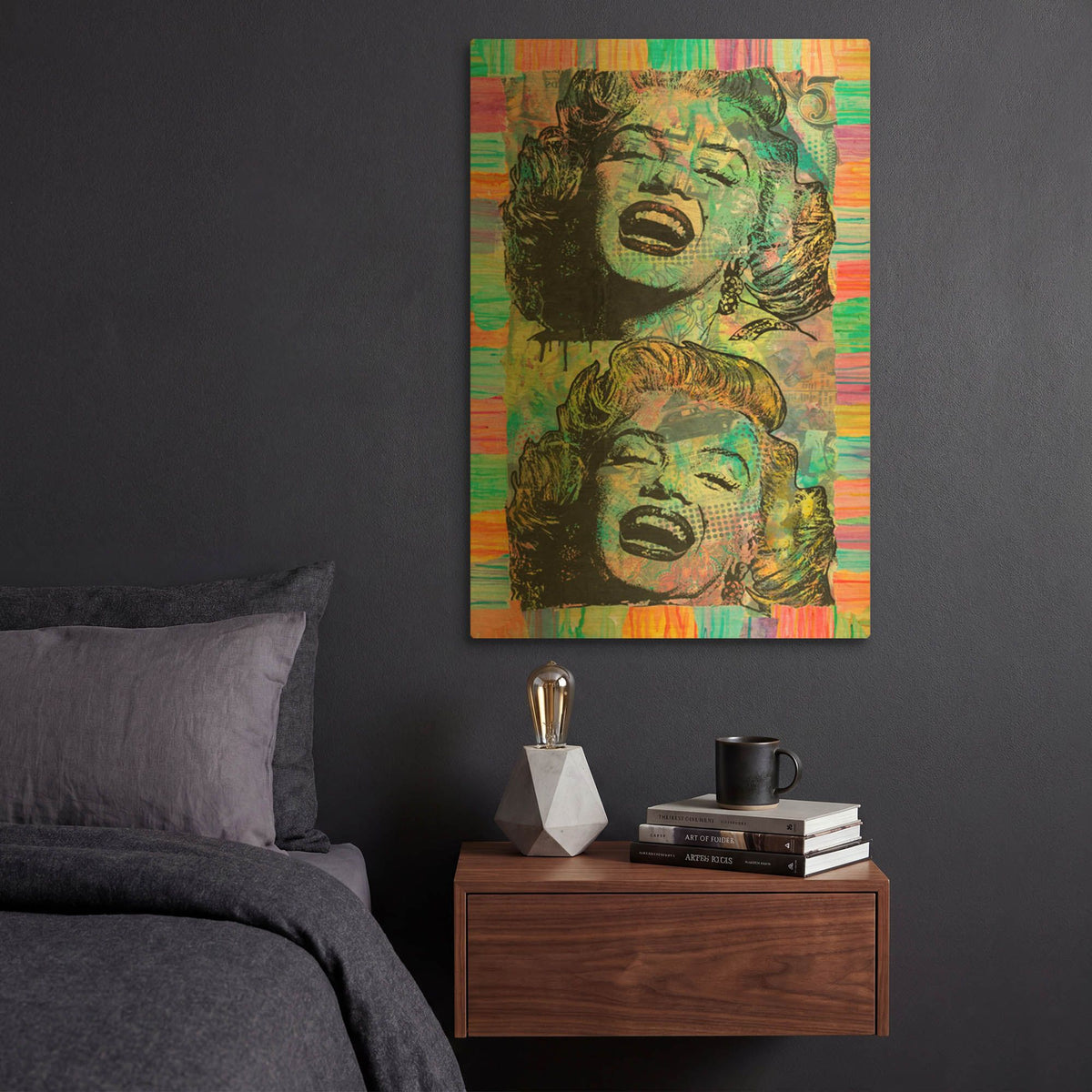 'Two Marilyns' By Dean Russo Gold Metal Wall Art