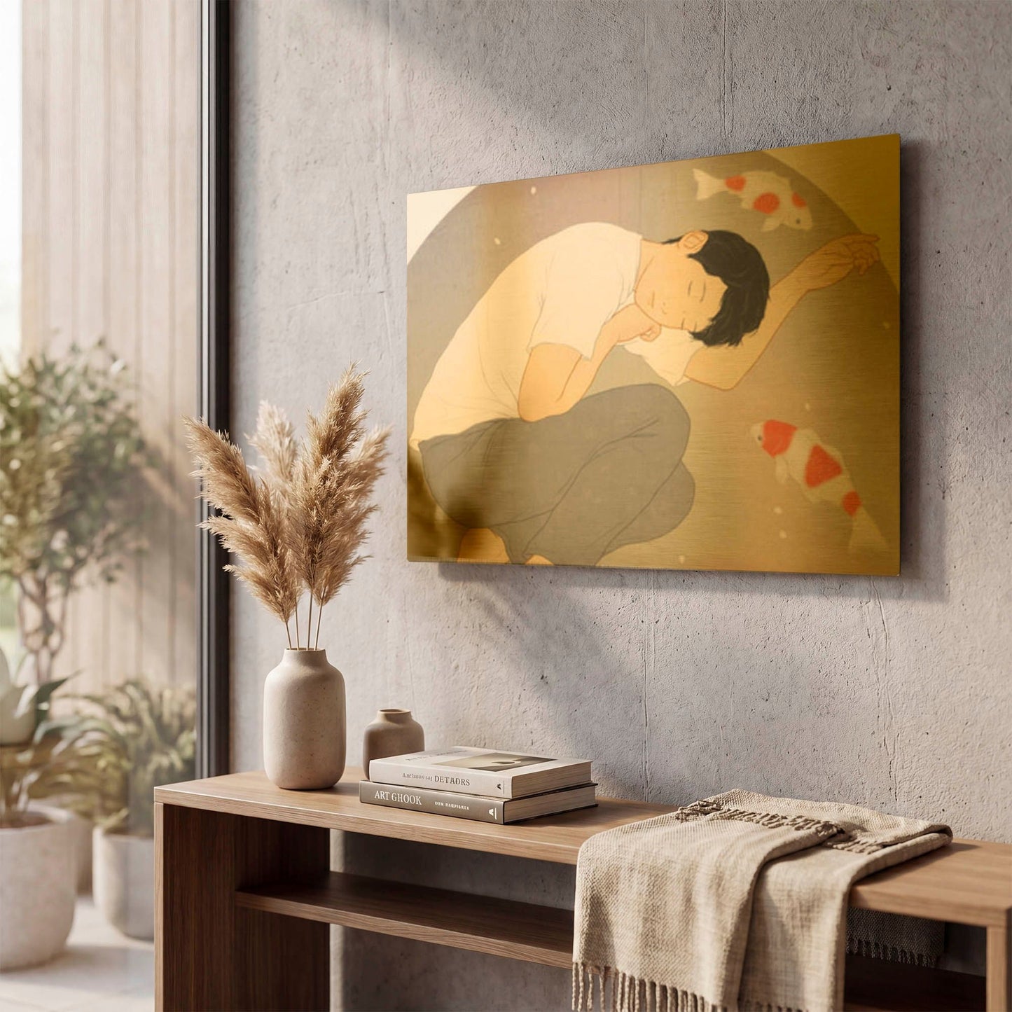 'Dream' By Sai Tamiya Gold Metal Wall Art