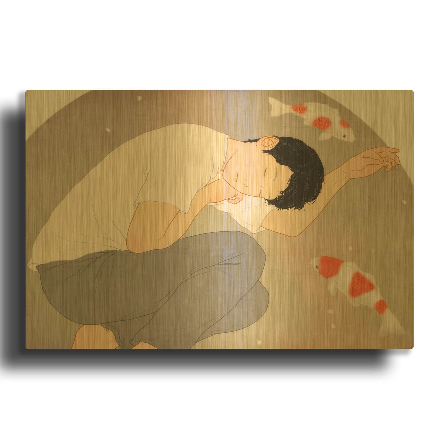 'Dream' By Sai Tamiya Gold Metal Wall Art
